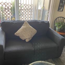 Dark gray two seater couch