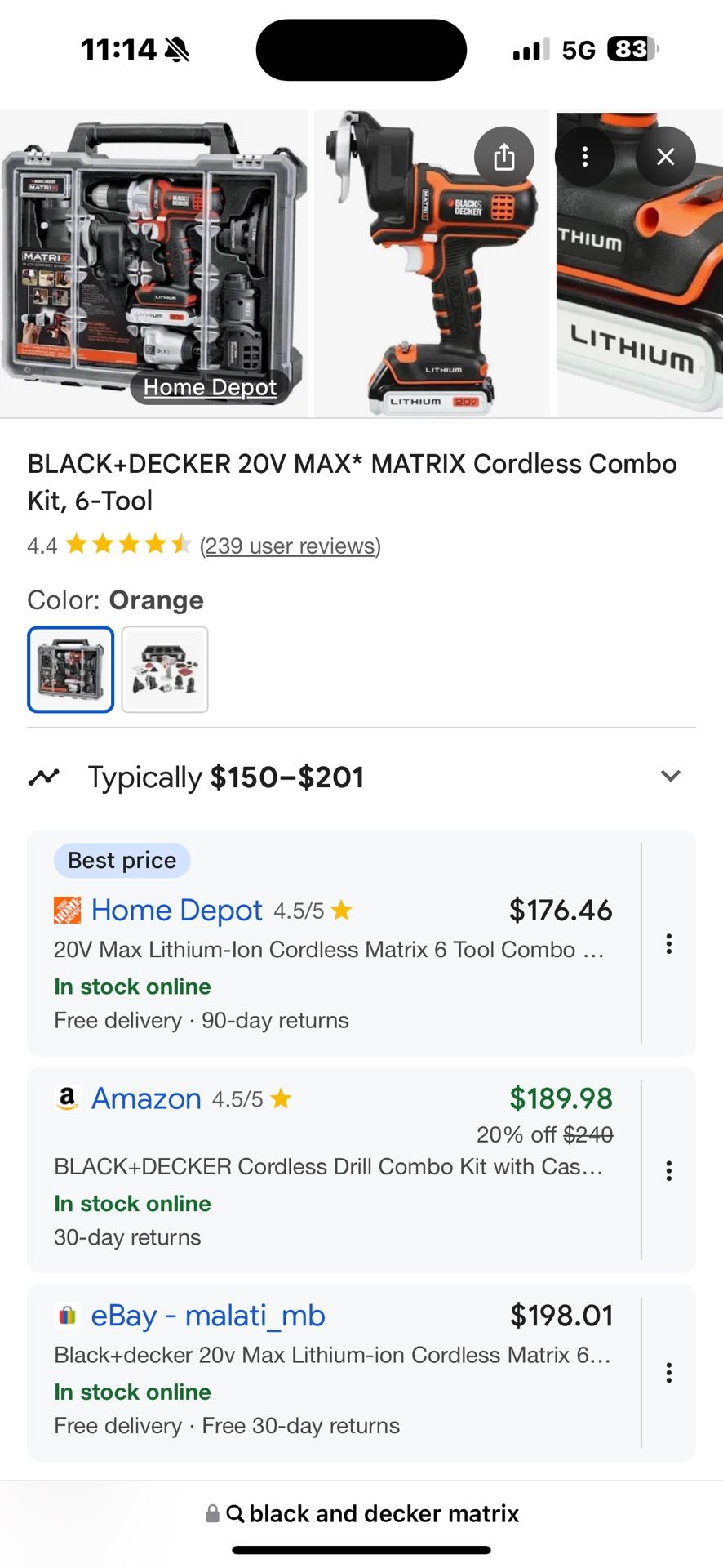 Black And Decker Matrix Combo