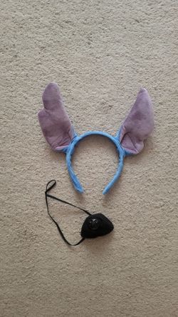 Disney Stitch Headband And Nose New.