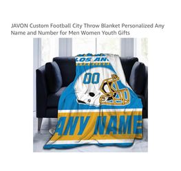 Brand new 80”x60” Football City Throw Blanket