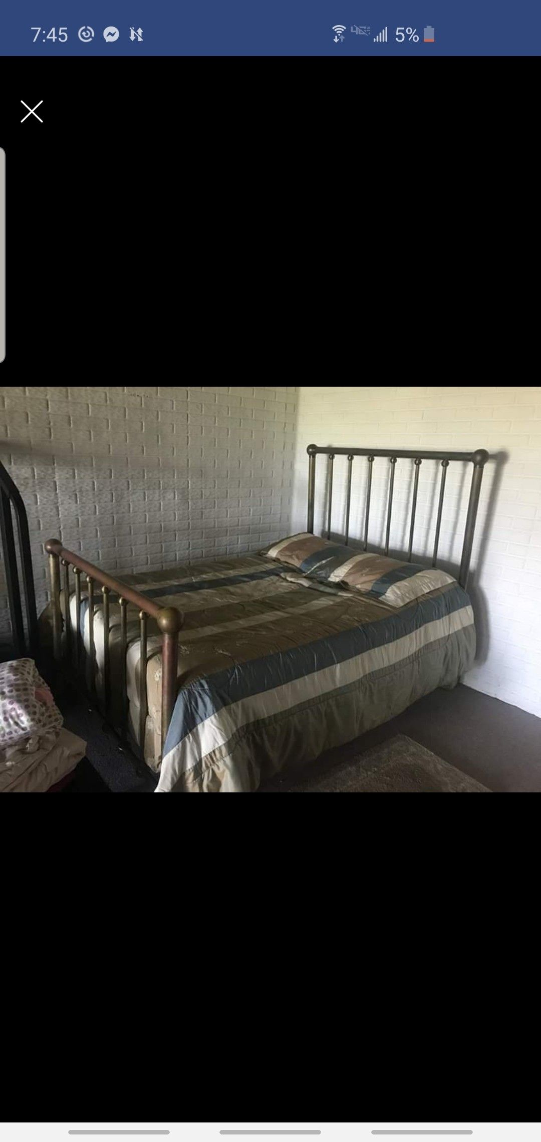Antique Collectible Brass Bed by Art Bedstead Co., Chicago