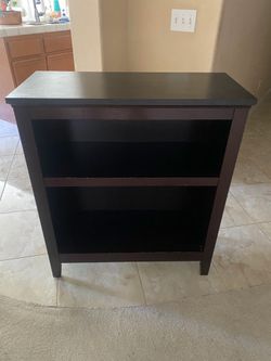 Dark wood book case