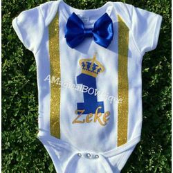 Prince Theme 1st Birthday Onesie