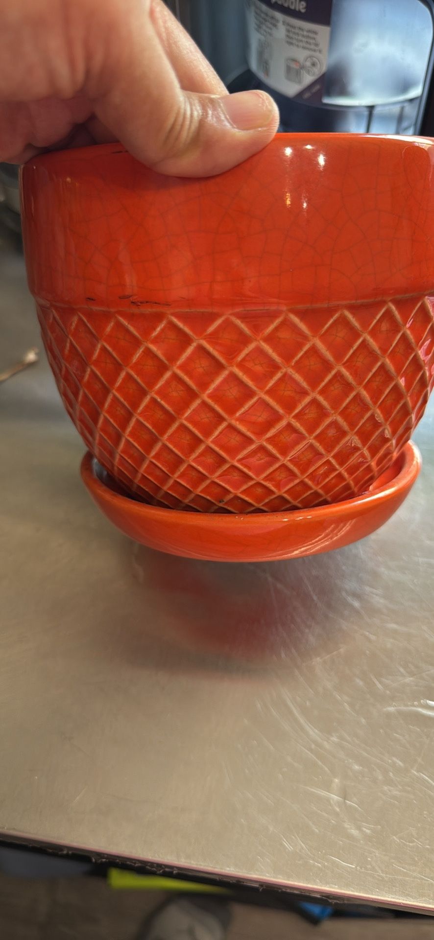 Bright orange 6inch Planter