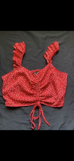 SHEIN Red Crop Top Blouse