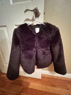 What men’s black fur jacket small
