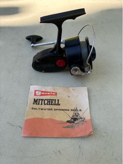 Vintage Garcia Mitchell 302 Saltwater Spinning Reel With Manuel