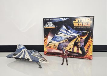 Star Wars Revenge of the Sith Plo Koon’s Jedi Starfighter + Figure & Box –