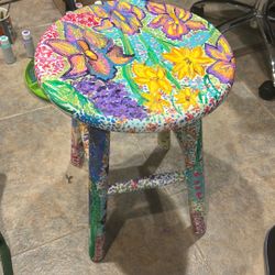 Hand Painted Stool 