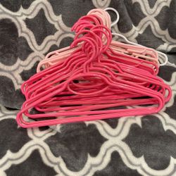 Little Girl’s Hangers - 25 (16 Hot Pink/8 Light Pink+1)