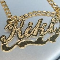 10k Solid GOLD NAME PLATE