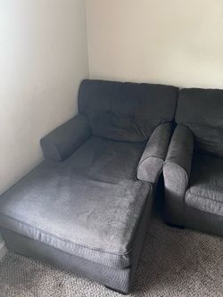 Dark Gray Corduroy Couch & Loveseat Set -$450 OBO