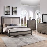 New 5 Bedroom Set.  Padded Headboard.  Free Delivery!