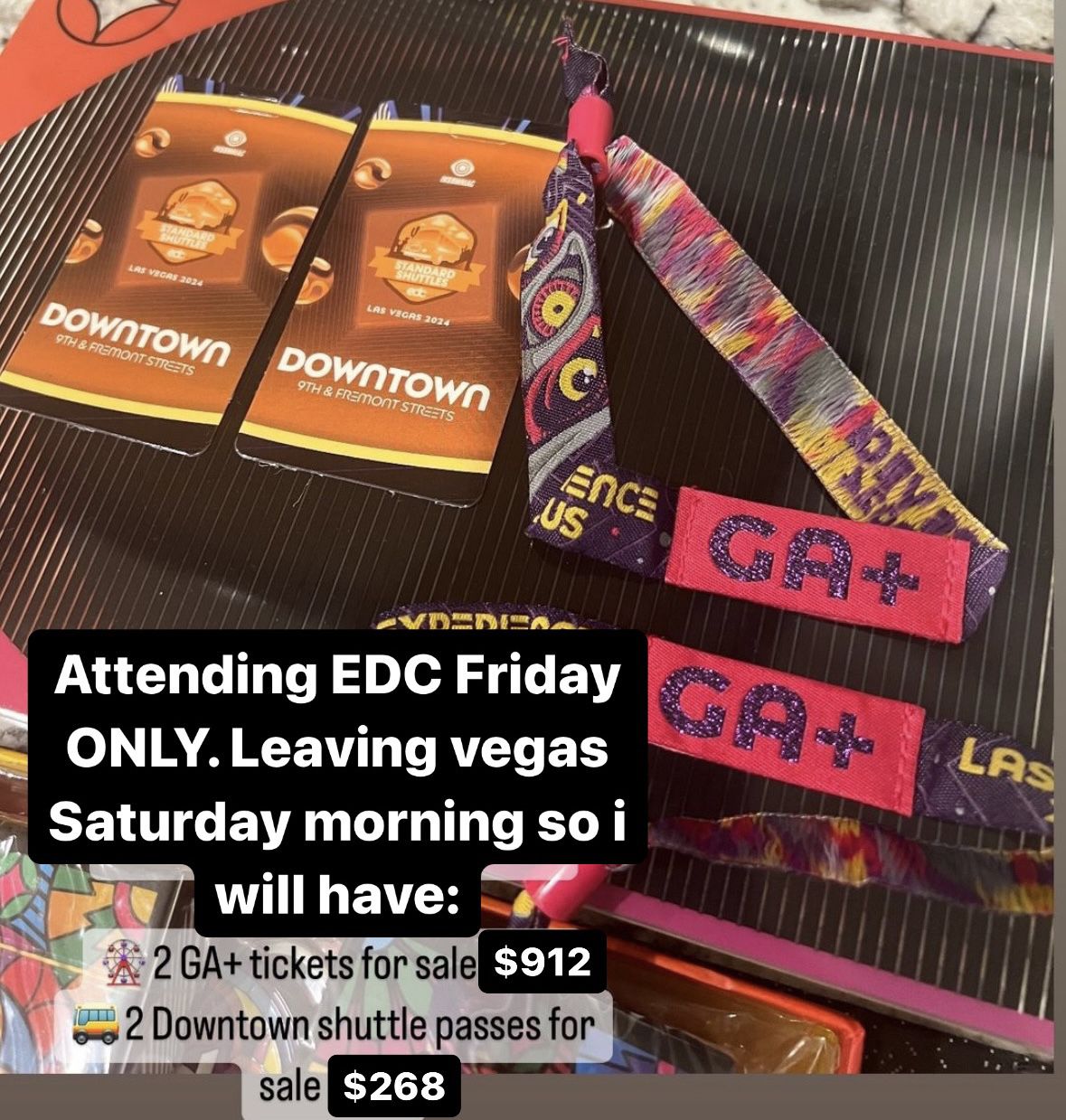 EDC GA+ For Saturday & Sunday ONLY w/ Shuttle