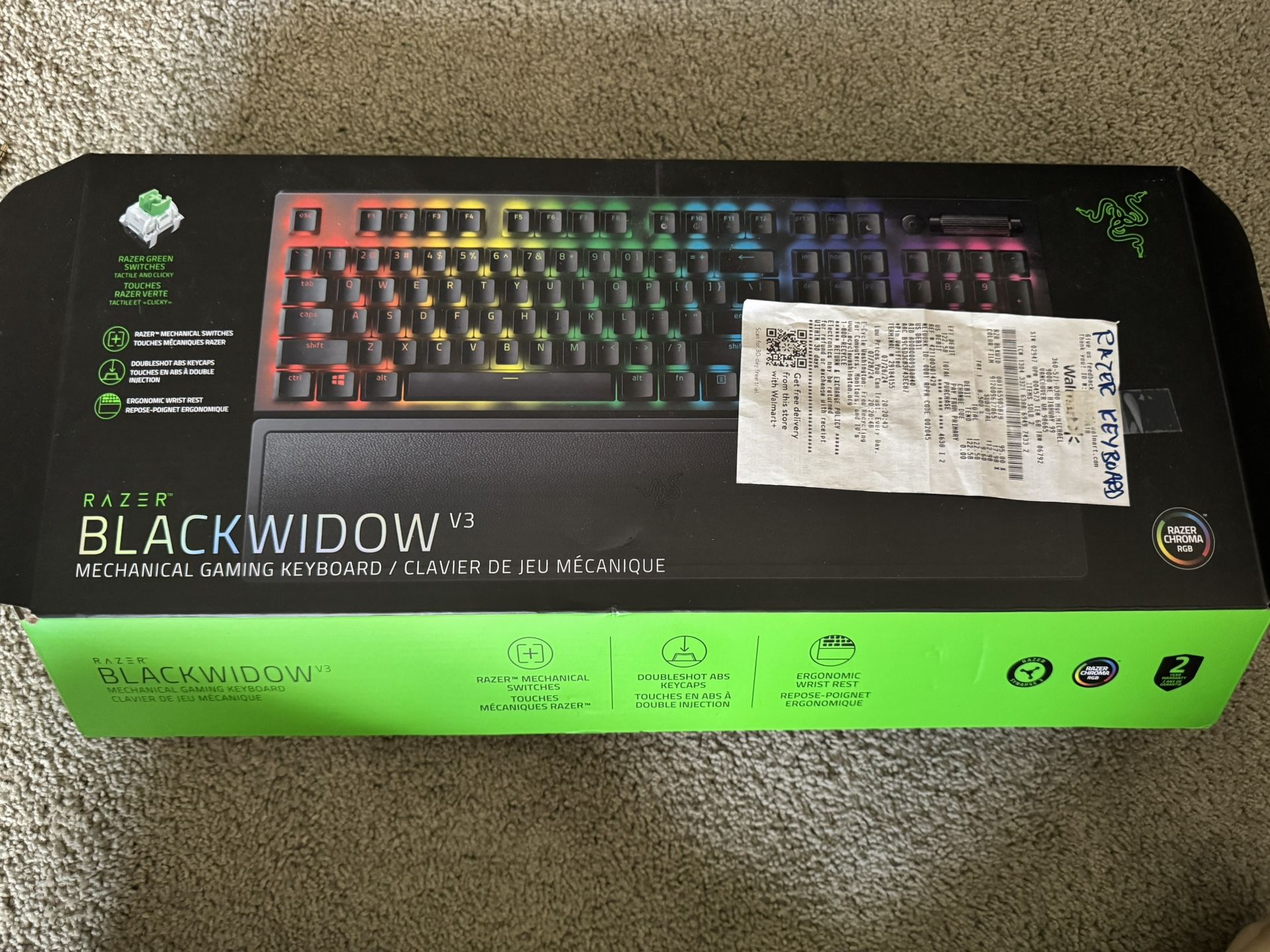 Razer Blackwidow Mechanical Keyboard