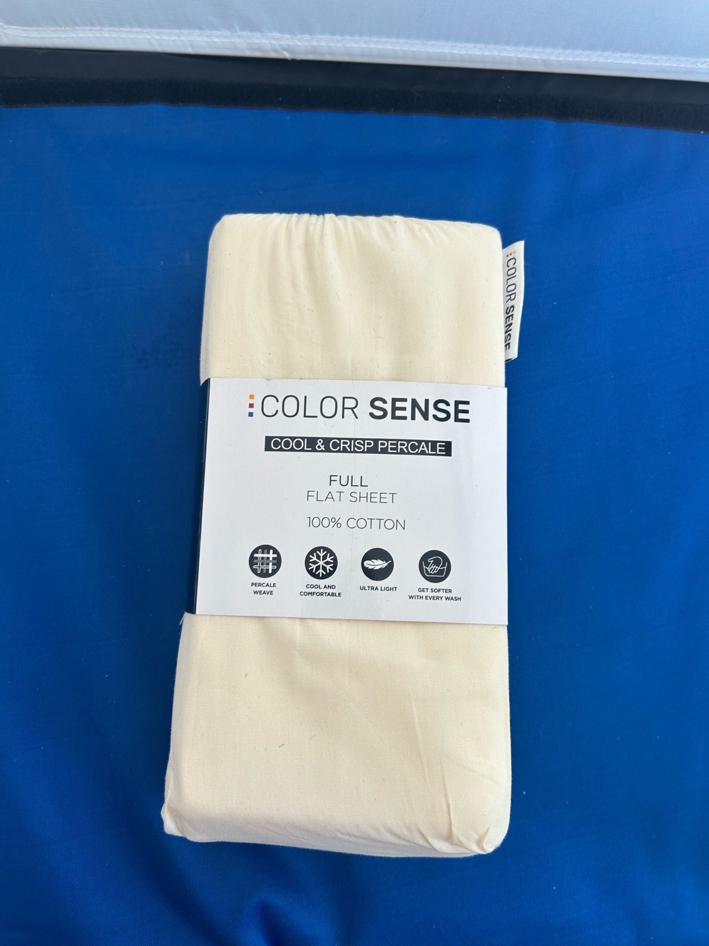 Color Sense 100% cotton percale flat sheet