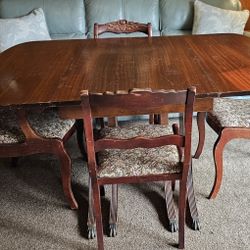 Duncan Phyfe Mahogany Drop Leaf 1920's Dining Table 