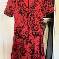 Vintage Vixen Black Velvet Dress Size Small
