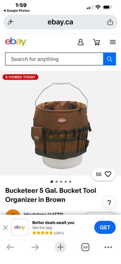 BUCKETEER 5 gal. Tool Organizer Pouch