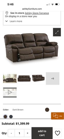 Free leather recliner sofa