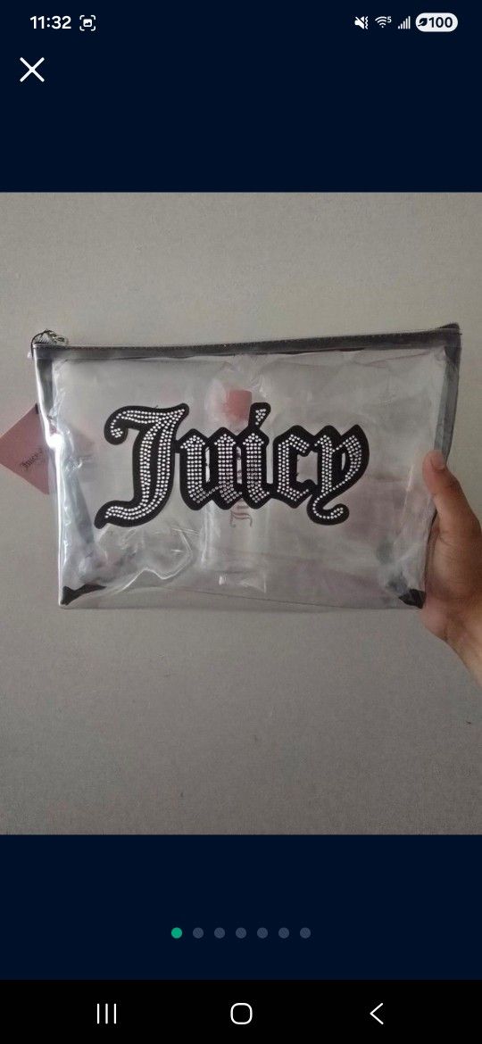 Clear juicy couture Cosmetic bag 💄