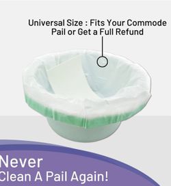 CareBag® Commode Pail Liner with Super-Absorbent Pad
