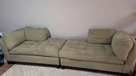 Olive green couch