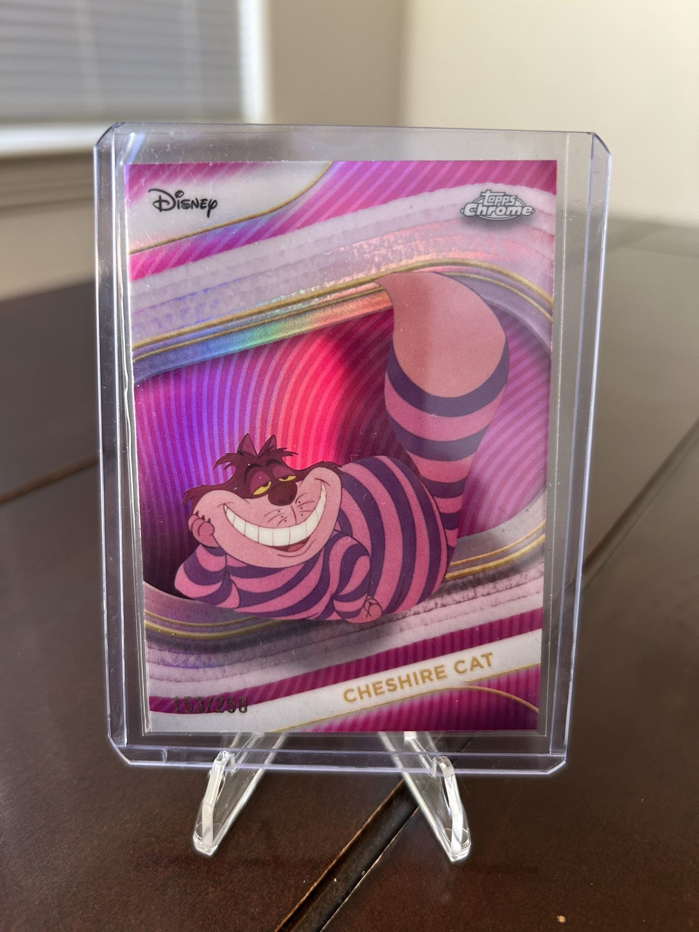 Topps Chrome Disney Cheshire Cat Pink Refractor 153/250