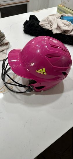 Adidas Pink Softball Batting Helmet with Face Guard