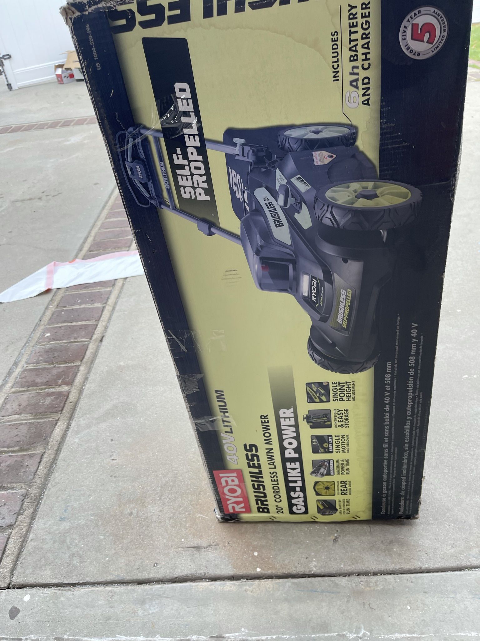 Ryobi self-propelled lawn mower 40v