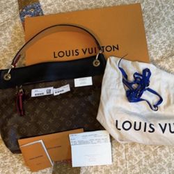 LOUIS VUITTON - Hobo Monogram, Canvas & Leather. Genuine / Great Cond.