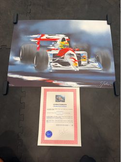 Victor Spahn Ayrton Senna F1 Signed Limited Edition Lithograph 242/300 COA
