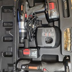 Craftsman 19.2V Cordless Drill Set w/ Right Angle Drill, Batteries & Charger