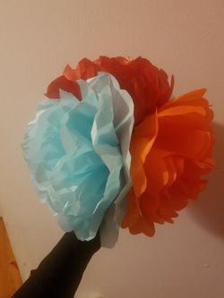 Tissue paper flowers