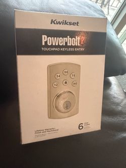 New deadbolt - Kwikset Powerbolt 2 Touchpad Keyless Entry Deadbolt
