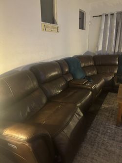Electric Leather Sectional