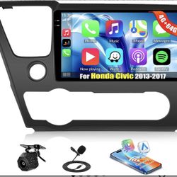 Honda Civic 2013-2017 Car Stereo 9” Wireless CarPlay Android Auto GPS 4GB+64GB