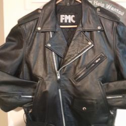 FMC Genuine Leather Biker Coat