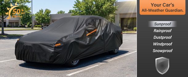 Car Cover  Waterproof All Weather 10 Layers for Automobiles . A4 Fit Sedan-Length (186" To 195")