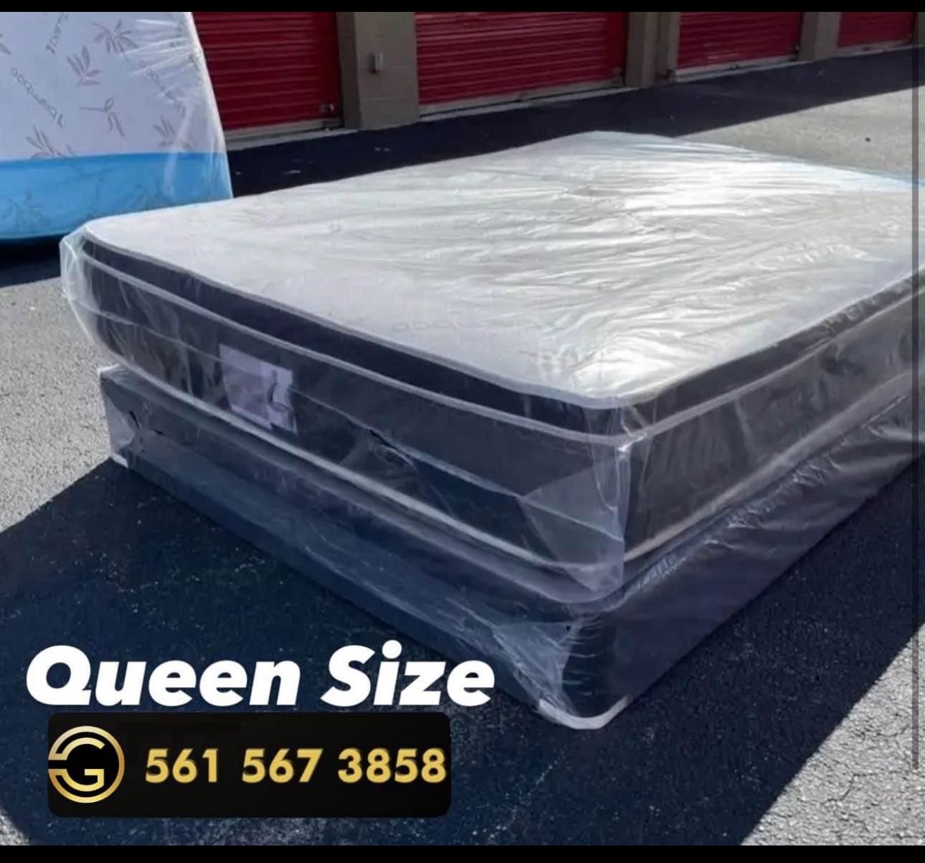 NEW Mattress Queen Size Pillowtop With Box Spring // Offer 🚚