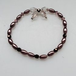 Handmade Beaded Bow Bracelet 