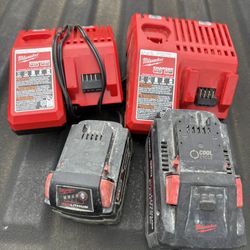 Milwaukee Batteries + Chargers