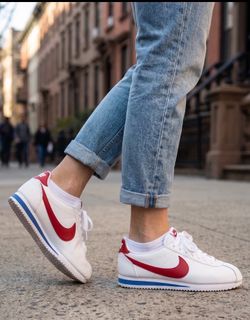 Nike Cortez White University Red Blue Men's Size 8 Classic Retro Sneakers