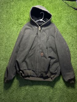Vintage Carhartt  faded carpenter hooded zip up jacket