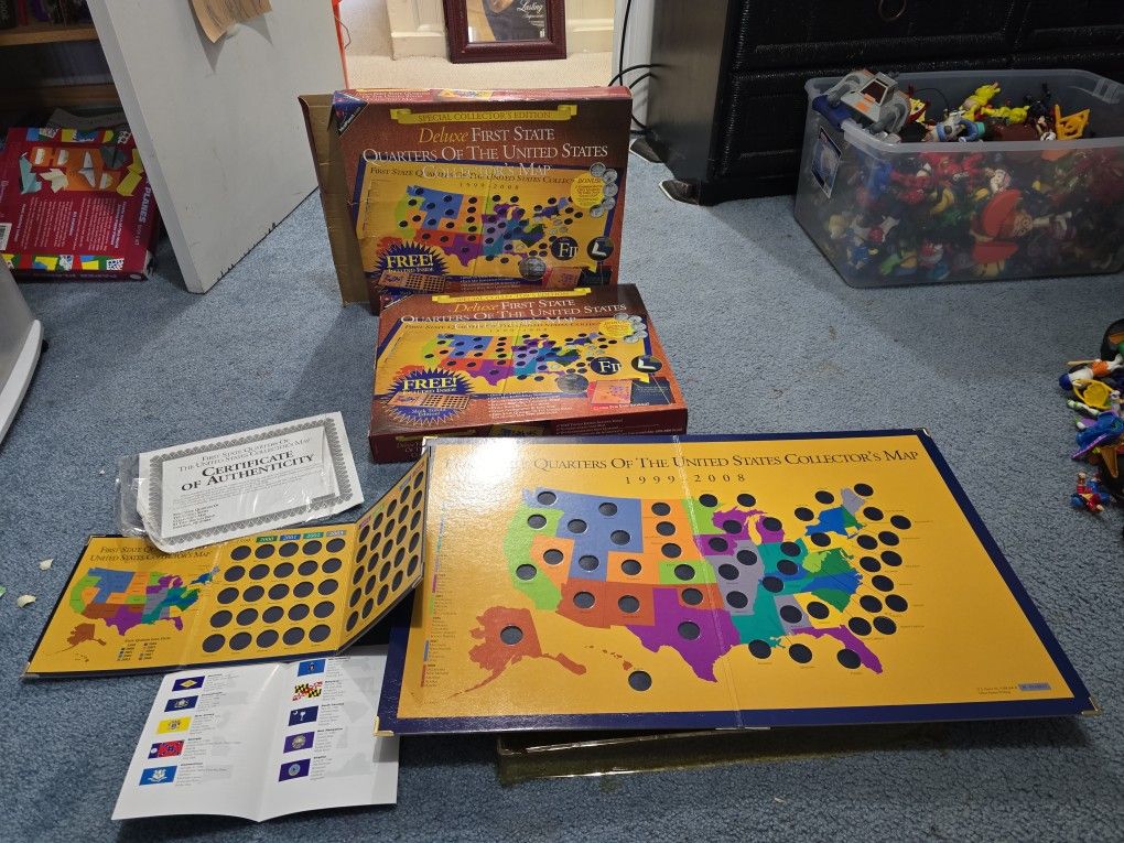 Quarters of United States collectors map