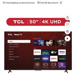 TCL 50" Class S4 (50S451) 4K UHD HDR Smart TV with Roku TV