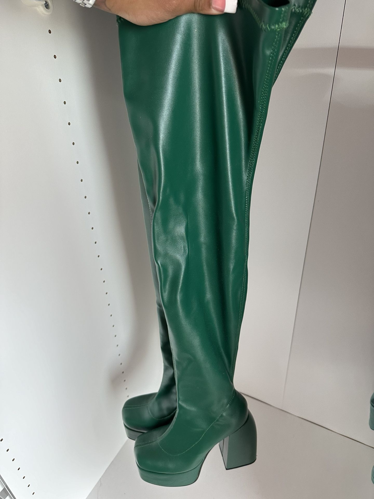 Green Thigh High Boot