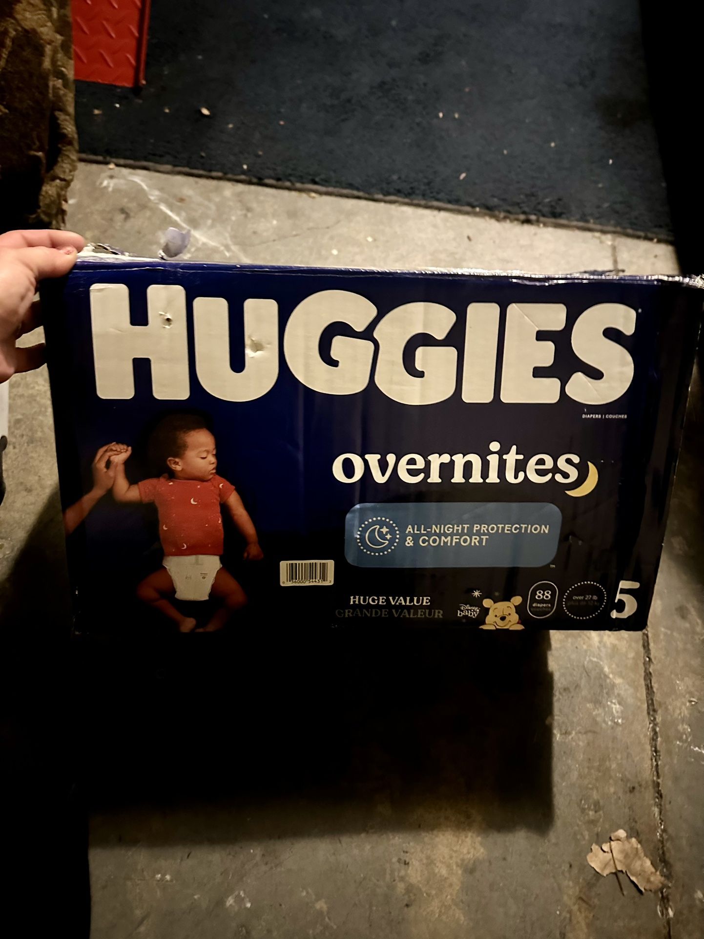 HUGGIES OVERNIGHT DIAPERS SIZE 5