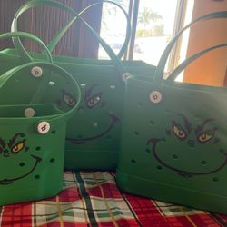 New The Grinch beach bag set brand, new, medium, small and large