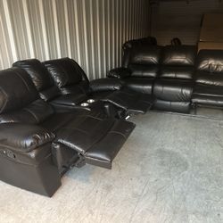 Reclining Couch And Loveseat Set